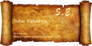 Suha Egberta névjegykártya
